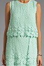 view 5 of 6 Aceline Daisy Lace Dress in Mint