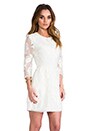 view 3 of 6 Robe Valentina brodée style victorien in White