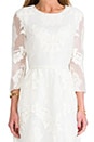 view 5 of 6 Robe Valentina brodée style victorien in White
