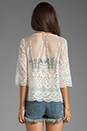 view 2 of 4 Jinger Silk Embroidery Long Sleeve Button Down Blouse in Snow