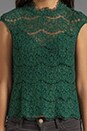 view 3 of 4 Gemma Eyelash Lace Top in Hunter