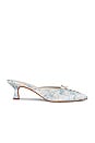 view 1 of 5 X For Love & Lemons Camille Mule in Baby Blue & Ivory