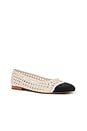 view 2 of 5 Catia Flat in Bone & Black Woven Stella