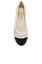 view 4 of 5 Catia Flat in Bone & Black Woven Stella