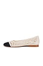 view 5 of 5 Catia Flat in Bone & Black Woven Stella