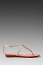 view 2 of 5 Archer Sandal in Bone/Orange in Bone & Orange