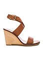view 1 of 5 Havana Wedge in Brown Leather