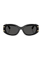 view 1 of 3 Oval Sunglasses in Black