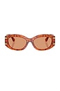 view 1 of 3 Oval Sunglasses in Camel Havana