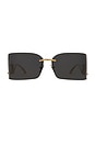view 1 of 3 Rectangular Sunglasses in Gold