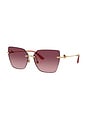 view 2 of 3 Square Sunglasses in Gold & Pink