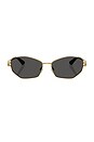 view 1 of 4 Geometric Sunglasses in Gold