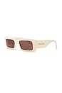 view 2 of 3 Rectangle Sunglasses in White