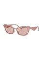 view 2 of 3 Cat Eye Sunglasses in Matte Powder Pink