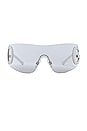 view 1 of 4 Shield Sunglasses in Light Grey