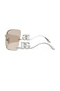 view 3 of 3 Rectangle Sunglasses in Silver