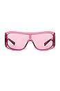 view 1 of 3 Mask Sunglasses in Pink Transparent