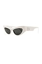 view 2 of 3 Cat Eye Sunglasses in White
