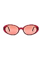 view 1 of 3 Oval Sunglasses in Milky Pink