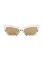 view 1 of 3 Cat Eye Sunglasses in Clear