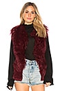 view 1 of 4 Faux Fur Vest in Wine