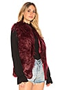 view 2 of 4 Faux Fur Vest in Wine