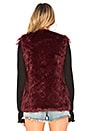 view 3 of 4 Faux Fur Vest in Wine