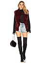 view 4 of 4 Faux Fur Vest in Wine