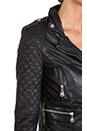 view 5 of 6 Quilted Sleeve Moto in Black