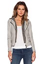 view 1 of 6 Hooded Moto Jacket in Glacier Grey