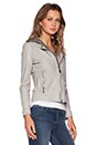 view 4 of 6 Hooded Moto Jacket in Glacier Grey