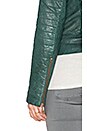 view 6 of 6 Hooded Leather Jacket in Deep Green