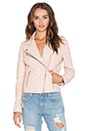 view 2 of 6 Biker Leather Jacket in Light Pink