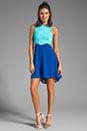 view 2 of 6 Passion Lace Dress in Aqua/Royal in Aqua & Royal