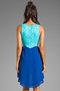 view 4 of 6 Passion Lace Dress in Aqua/Royal in Aqua & Royal