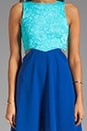view 5 of 6 Passion Lace Dress in Aqua/Royal in Aqua & Royal