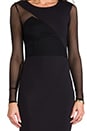 view 5 of 5 Long Sleeve Splice Dress in Caviar
