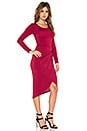 view 2 of 3 Knot Front Midi Dress in Merlot