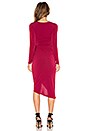 view 3 of 3 Knot Front Midi Dress in Merlot