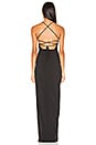 view 4 of 4 Cross Back Square Neck Maxi Dress in Black