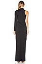 view 3 of 3 One Sleeve Mock Neck Maxi Dress in Black