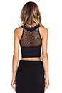 view 3 of 4 Paneled Crop Top in Caviar