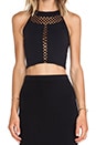 view 4 of 4 Paneled Crop Top in Caviar