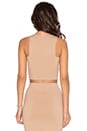 view 3 of 4 Front Panel Crop Top in Camel