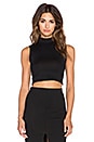 view 1 of 3 Mock Neck Crop Top in Black