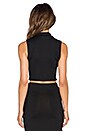 view 3 of 3 Mock Neck Crop Top in Black