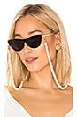 view 1 of 4 Pearl Sunglass Chain in White Pearl