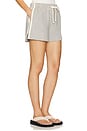 view 2 of 6 The Stripe Eco-terry Short in Heather Grey