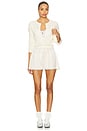view 5 of 6 SHORT DE RENDA DE SEDA in Creme