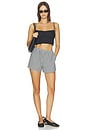 view 5 of 6 x REVOLVE The Cotton Gingham Stripe Tap Short in Jet